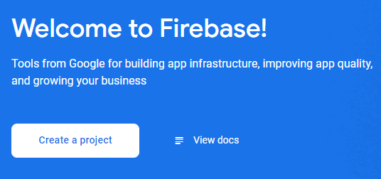 Firebase Console - New Project